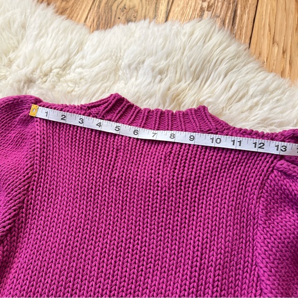 Gabbie 3/4 Puff Sleeve Sweater in Wild Orchid Small - Picture 8 of 11